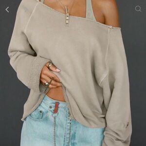 JOAH BROWN SLOUCHY PULLOVER SAND